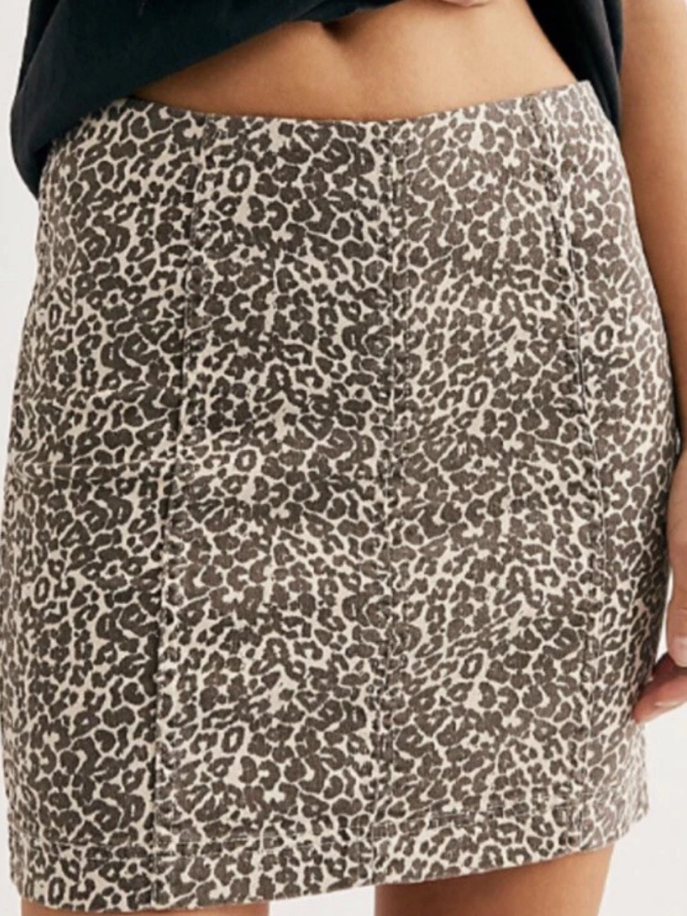 Free People Leopard-Print Mini Skirt - Brown & Cream